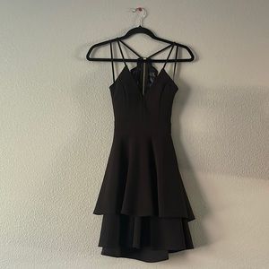 B. Darlin | Black, tank top, lace back, formal dress